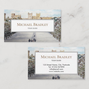 Winter at Windsor Castle Landscape Painting Business Card