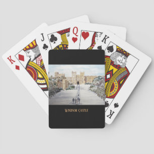 Winter at Windsor Castle Landscape Painting Playing Cards