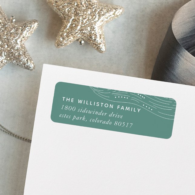 Winter Aurora Return Address Label (Creator Uploaded)