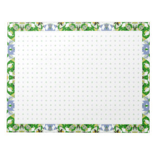 Winter Autumn Green Gray Dot Grid BuJo Planner Notepad