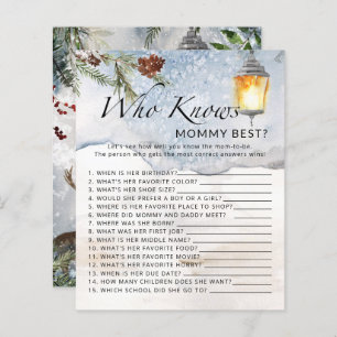 Winter baby chowder Who knows mummy best game