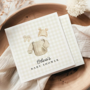 Winter Baby Clothes Gender Neutral Baby Shower Napkin