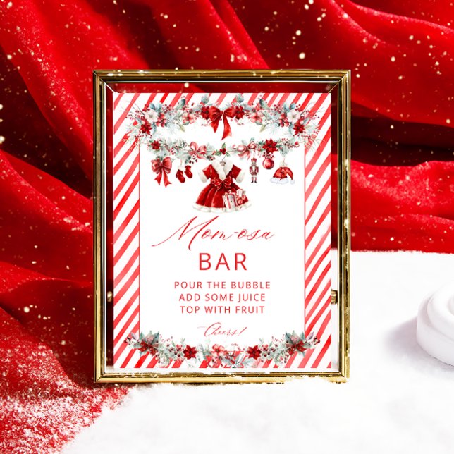 Winter Baby Clothes Girl Baby Shower Momosa Bar Poster (Creator Uploaded)