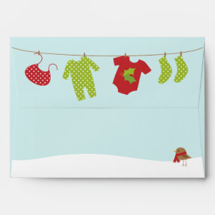 Winter Baby Clothesline Envelopes