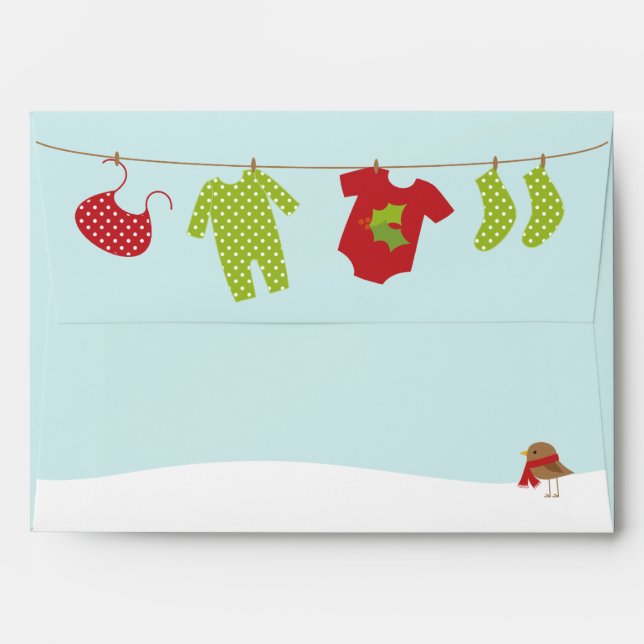 Winter Baby Clothesline Envelopes (Back (Top Flap))