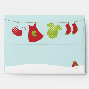 Winter Baby Clothesline Envelopes