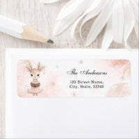 Winter Baby Girl Baby Shower Return Address