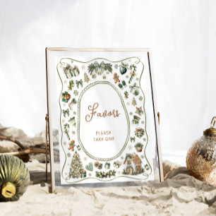 Winter Baby It's Cold Outside Baby Shower Favors Poster