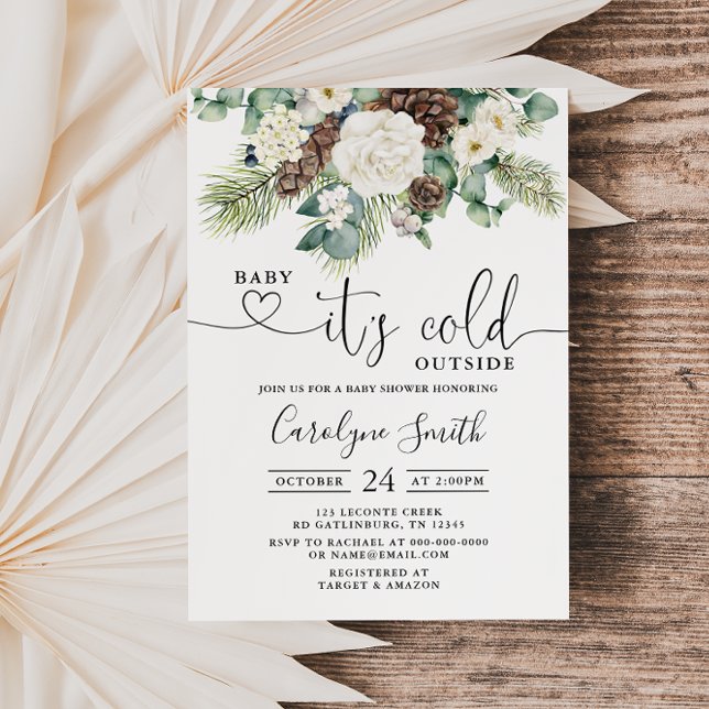 Winter Baby its cold outside Baby Shower Invitation (Creator Uploaded)