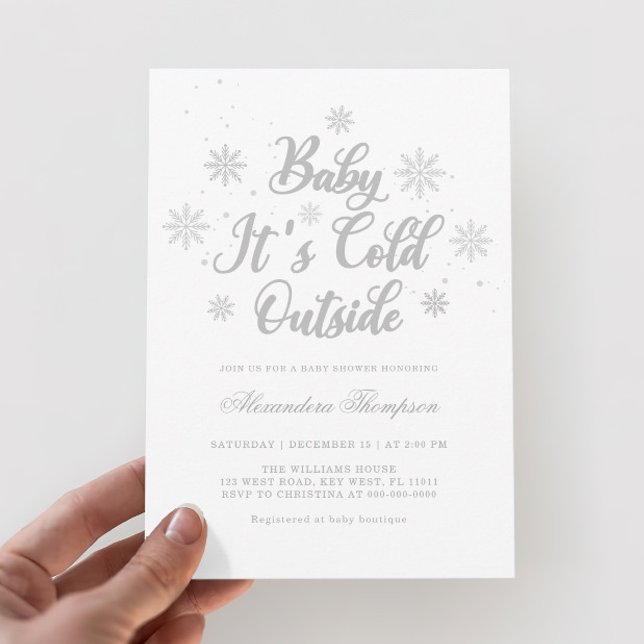 Winter Baby It's Cold Outside Baby Shower Invitation (Creator Uploaded)