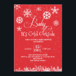 Winter Baby It's Cold Outside Baby Shower Invitation<br><div class="desc">Modern and elegant design printed Winter Baby It's Cold Outside Baby Shower Invitation that can be customised with your text. Please click the "Customise it" button and use our design tool to modify this template. Check out the Graphic Art Design store for other products that match this design!</div>