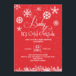Winter Baby It's Cold Outside Baby Shower Invitation<br><div class="desc">Modern and elegant design printed Winter Baby It's Cold Outside Baby Shower Invitation that can be customised with your text. Please click the "Customise it" button and use our design tool to modify this template. Check out the Graphic Art Design store for other products that match this design!</div>
