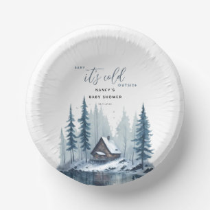 Winter Baby It's Cold Outside Baby Shower Paper Plate