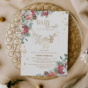 Winter Baby it's Cold Outside Christmas Shower  Invitation