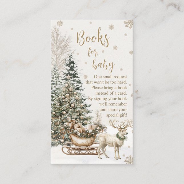 Winter Baby It's Cold, Snowflakes Baby Shower Enclosure Card (Front)