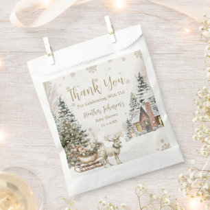 Winter Baby It's Cold, Snowflakes Baby Shower Favour Bags
