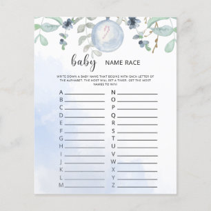 Winter Baby name race game