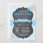 Winter Baby Shower Blue Snowflake Chalkboard Invitation<br><div class="desc">Winter Baby Shower invitation. Blue Snowflake. Chalkboard Background. Boy Baby Shower Invitation. Winter Holiday Baby Shower Invite. Blue and Grey Silver Snowflakes. White Background. For further customisation,  please click the "Customise it" button and use our design tool to modify this template.</div>