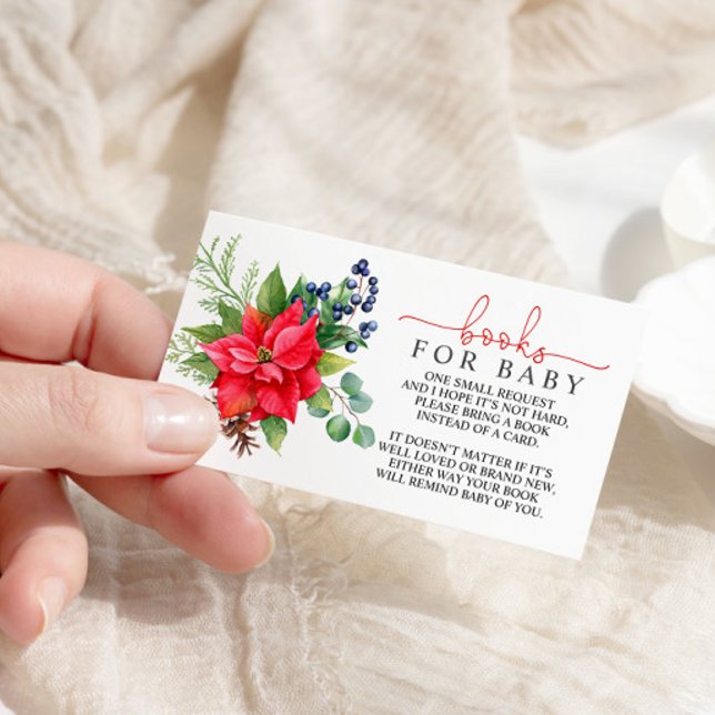 Winter Baby Shower Book for Baby Enclosure Card (Creator Uploaded)