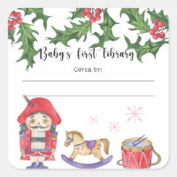 Winter baby Shower bookplate, books for baby