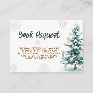 Winter Baby Shower Books for Baby Enclosure Card