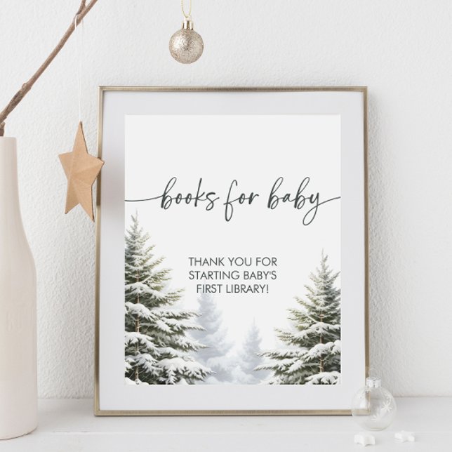Winter Baby Shower Books For Baby Sign (Creator Uploaded)