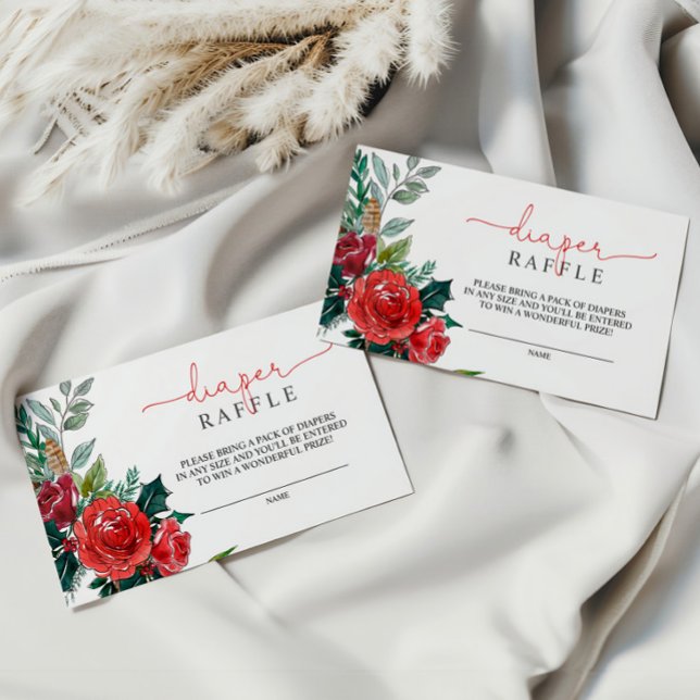 Winter Baby Shower Diaper Raffle Enclosure Card (Creator Uploaded)