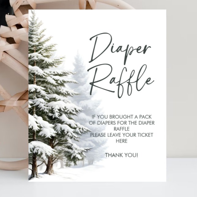 Winter Baby Shower Diaper Raffle Sign (Creator Uploaded)