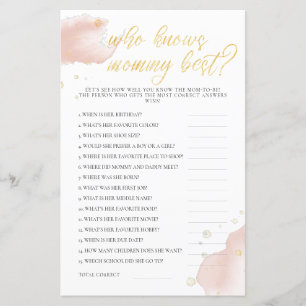 Winter Baby Shower Game Who Knows Mummy Best