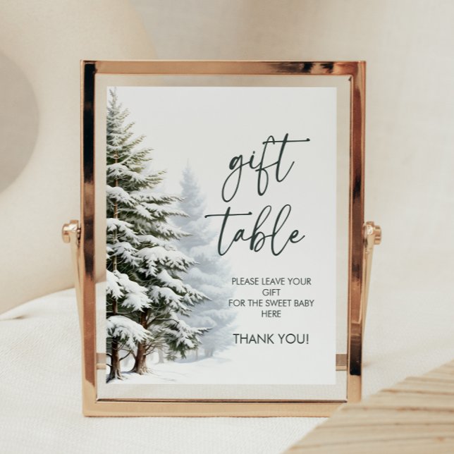 Winter Baby Shower Gift Table Sign (Creator Uploaded)