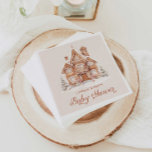 Winter Baby Shower Gingerbread House Napkin<br><div class="desc">Our Elegant Gingerbread House Baby Shower personalised paper napkins will set the tone for your holiday bash. Designed with a beautiful Gingerbread house on a snowy background. Matching items in our Gingerbread House Collection</div>