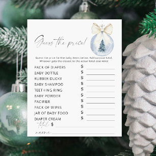 Winter baby shower Guess the price Game