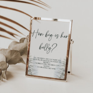 Winter Baby Shower How Big Is Her Belly Game Sign