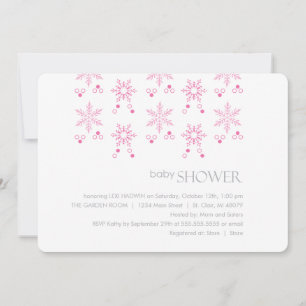 Winter Baby Shower Invitation Girl