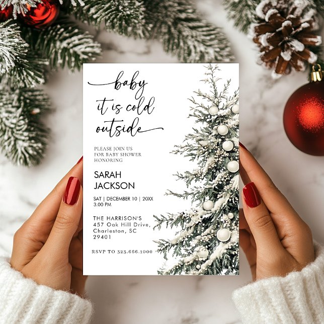 Winter Baby Shower Invitation set, baby it's cold  (Creator Uploaded)