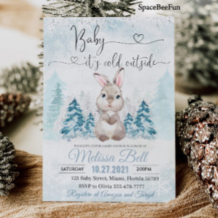 Winter baby shower invites Baby it's cold outside
