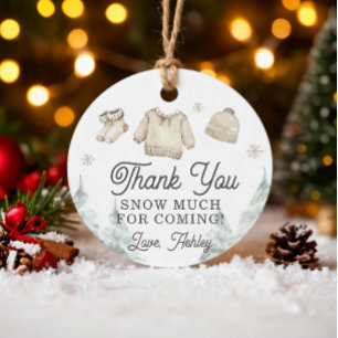 Winter Baby Shower It's Cold Outside Unisex Snow Favour Tags