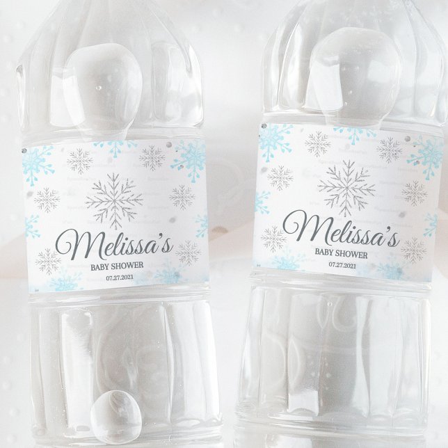 Winter Baby Shower It's Cold Outside  Water Bottle Label (Winter Baby Shower, It's Cold Outside Baby Shower, water bottle label, holiday baby shower, winter w)