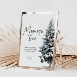 Winter Baby Shower Momosa Sign   Mum-osa Sign