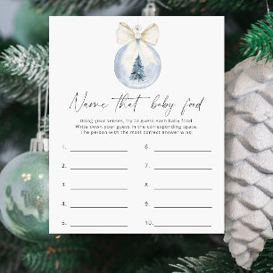 Winter baby shower - Name that baby food game