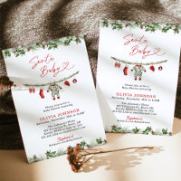 Winter Baby Shower, Neutral Santa Baby Shower