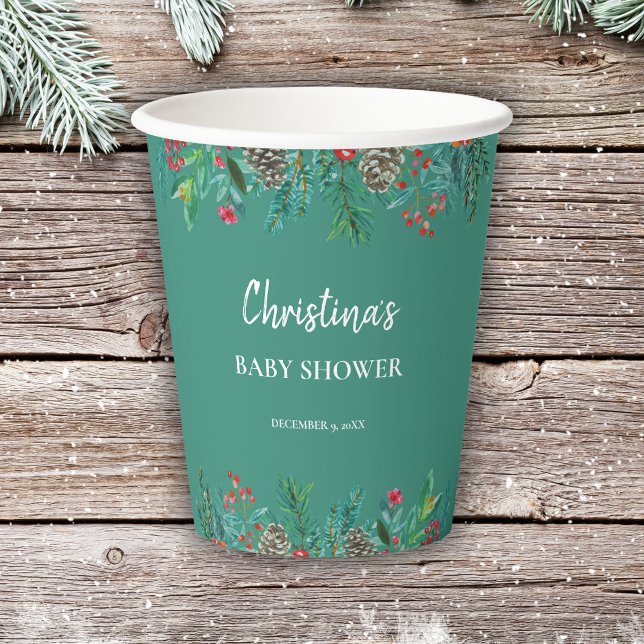 Winter Baby Shower Paper Cups (Creator Uploaded)