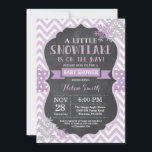 Winter Baby Shower Purple Snowflake Chalkboard Invitation<br><div class="desc">Winter Baby Shower invitation. Purple Snowflake. Chalkboard Background. Girl Baby Shower Invitation. Winter Holiday Baby Shower Invite. Purple and Grey Silver Snowflakes. White Background. For further customisation,  please click the "Customise it" button and use our design tool to modify this template.</div>