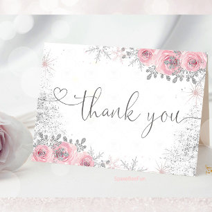 Winter Baby shower  Thank You Card