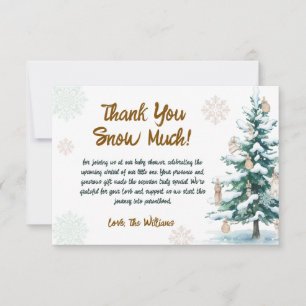Winter Baby Shower Thank You Card