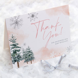 Winter Baby Shower Thank You Cards