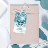 Winter baby shower thank you favour tags