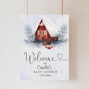 Winter Baby Shower Welcome Poster