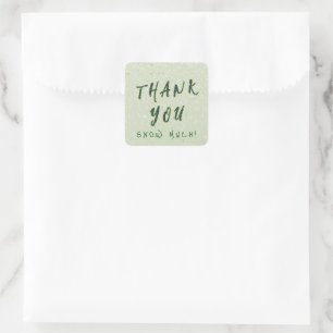Winter Baby Sprinkle Green Snow Flurry Square Sticker