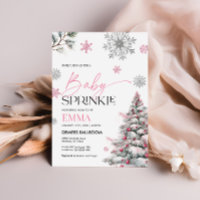 Winter Baby Sprinkle Invitation, Baby Shower 